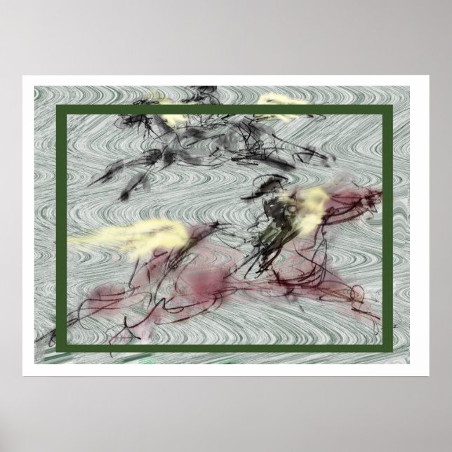 Poster a _Japanese horse samurai art equestrian sumi (Devant)