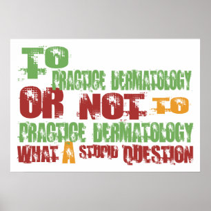 Poster À la dermatologie de pratique