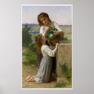 Poster À la fontaine William-Adolphe Bouguereau
