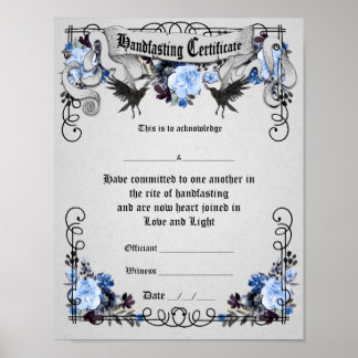 Poster à la main - Imaginaire Ravens Bleu