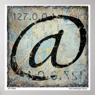 Poster @ - À la maison - Hôte local - Carte