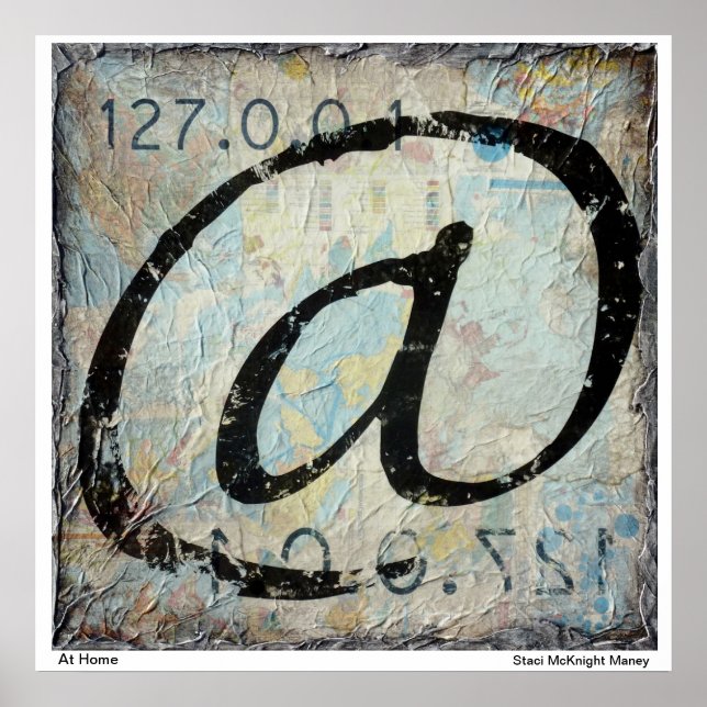 Poster @ - À la maison - Hôte local - Carte (Devant)