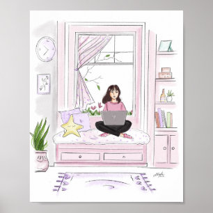 Poster à la maison, illusion de mode,