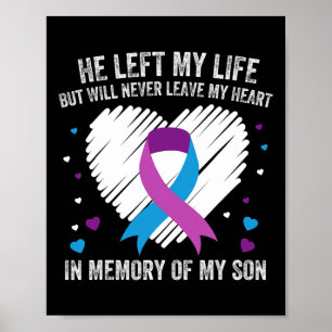 Poster À la mémoire de mon fils aimé Prévention du suicid