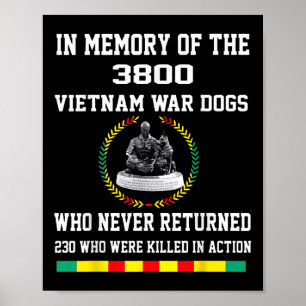 Poster À la mémoire des 3800 chiens de la guerre du Vietn