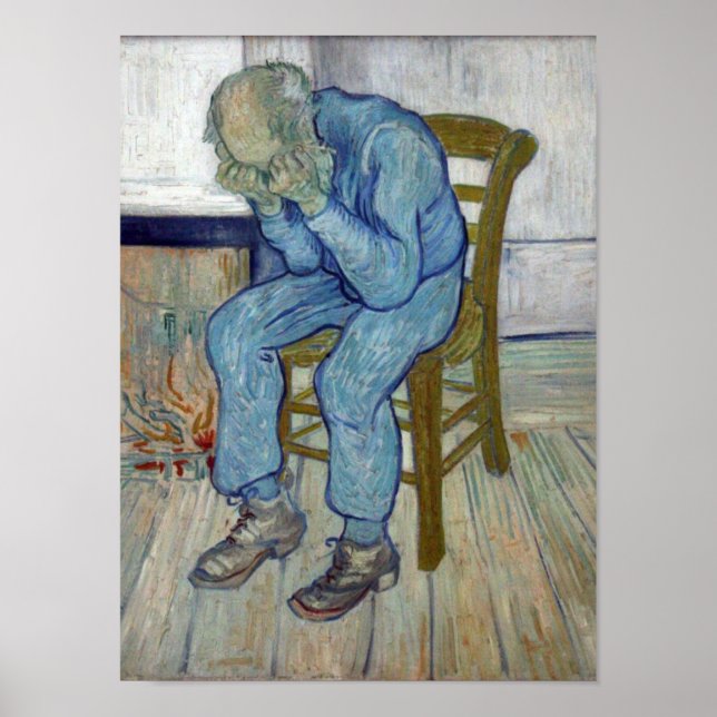 Poster À la porte de l'éternité par Vincent van Gogh (Devant)