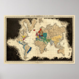 Poster À la restauration des Stuarts 1660 AD