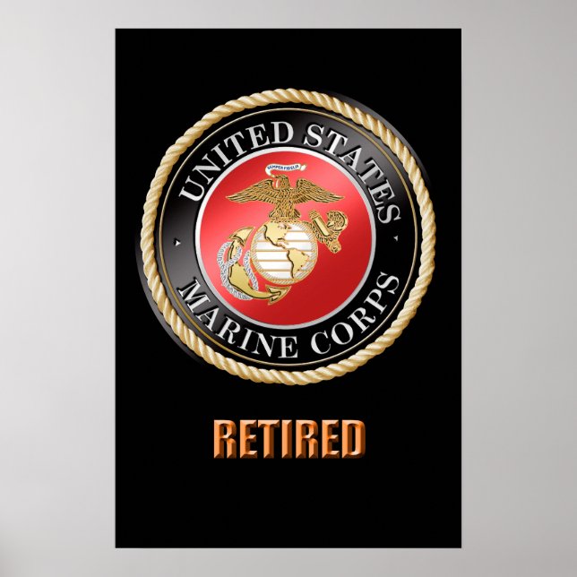 Poster à la retraite de l'USMC (Devant)