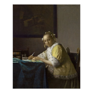 Poster A Lady Writing, c. 1665 (huile sur toile)