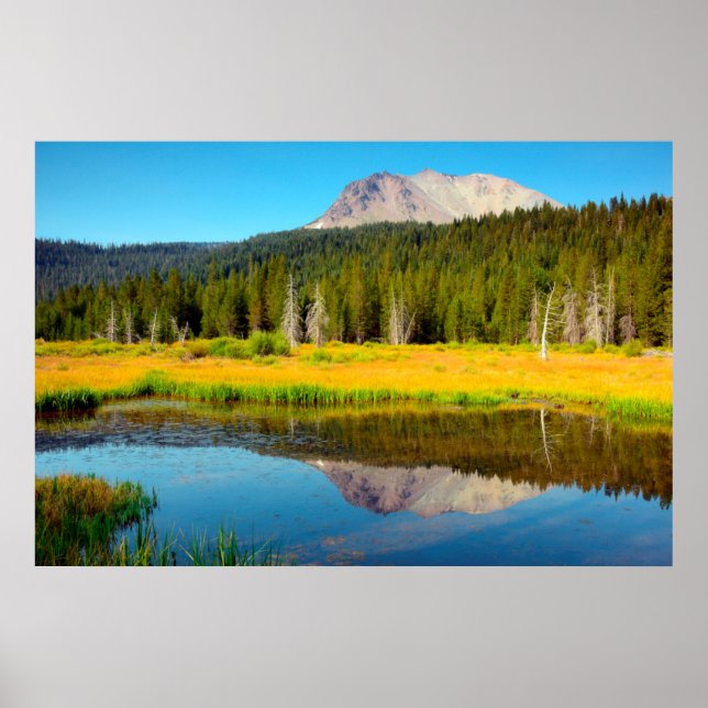 Poster A Lake In Lass Volcanic National Park (Devant)