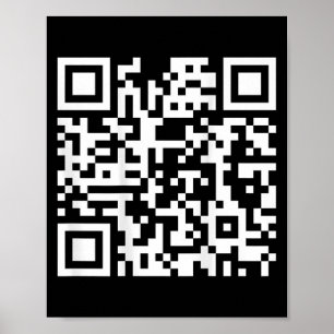 Poster (à l'arrière) Drôle Qr Fck You Code Middle Finger