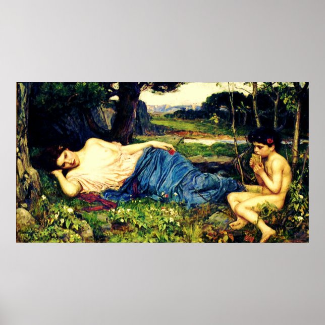 Poster À l'écoute de ses douceurs pipings (1911)~ Fine Ar (Devant)