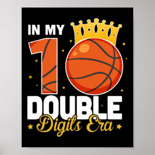 Poster À l'ère de mes 10 doubles chiffres croquis 10e ann