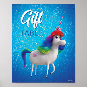 Poster À l'intérieur de la table cadeau d'anniversaire
