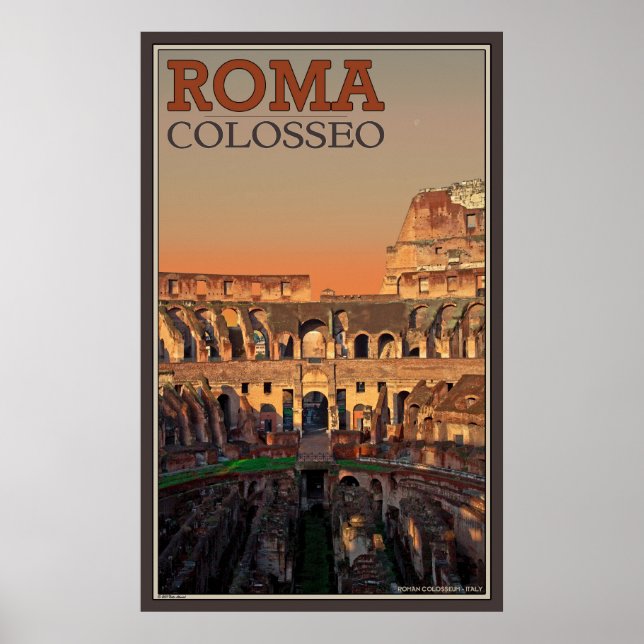 Poster À l'intérieur du Colisée romain (Devant)