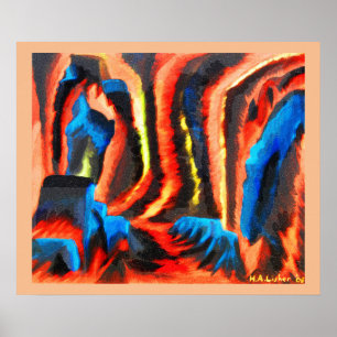 Poster À l'intérieur d'un volcan