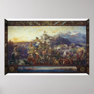 Poster À l'ouest le cours de l'empire prend sa manière