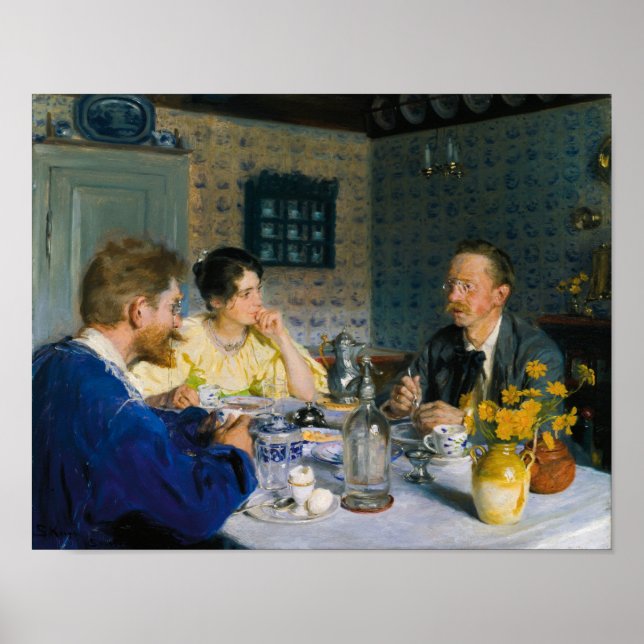 Poster A luncheon par Peder Severin Kroyer (Devant)