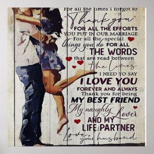 Poster À ma femme présente Citations d'amour présentes