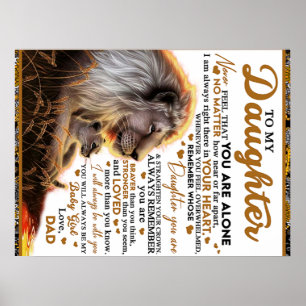 Poster À Ma Fille, Don D'Anniversaire Fille Fille Fille F