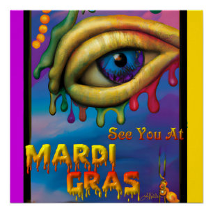 Poster À Mardi Gras Eye