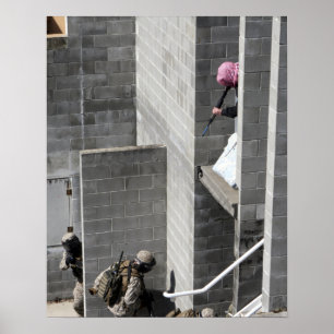 Poster A Marine and role-playing enemy aggressor