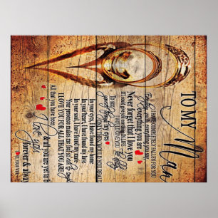 Poster À mon amour   Mon mari présent   Cadeau de devis m