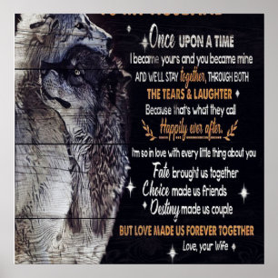 Poster À mon cadeau de mari, cadeau personnalisé