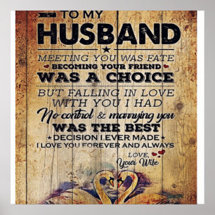 Poster À mon Décor de mari   Anniversaire présent