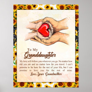 Poster À Mon Don De Fleur De Soleil Grandma