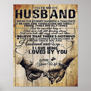 Poster À mon mari   Cadeau Anniversaire Au Mari  
