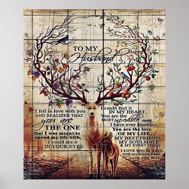 Poster À mon mari | Cadeau Parfait Pour Mari (Devant)