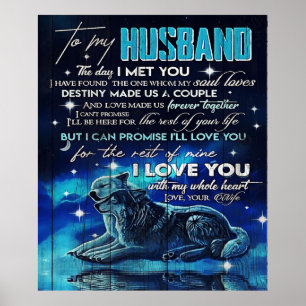 Poster À mon mari   Cadeau tendance pour votre mari