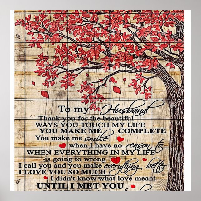 Poster À mon mari | Citations Drôle Pour Le Cadeau Du Mar (Devant)