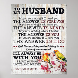 Poster À Mon Mari Design, Nouveau cadeau maison