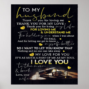 Poster À mon mari   Meilleur Cadeau Pour Mari