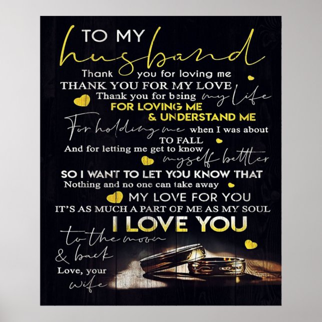 Poster À mon mari | Meilleur Cadeau Pour Mari (Devant)