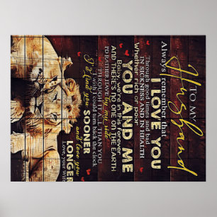 Poster À mon mari   Mon cadeau au mari   Lettre Pour Lui 