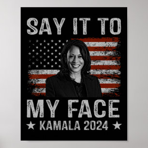 Poster À Mon Visage Kamala Harris Pour Président 2024 1