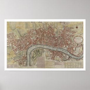 Poster A New and Exact Plan of the Cities of London and W