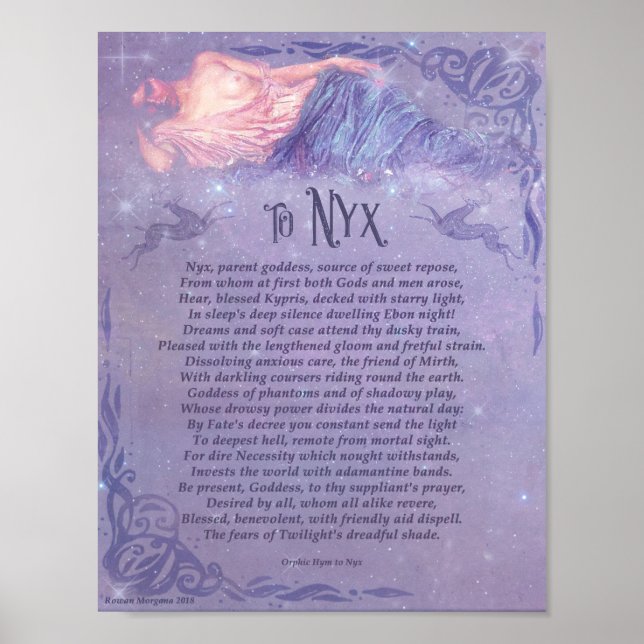 POSTER À NYX - L'INVOCATION DES GODDESS (Devant)
