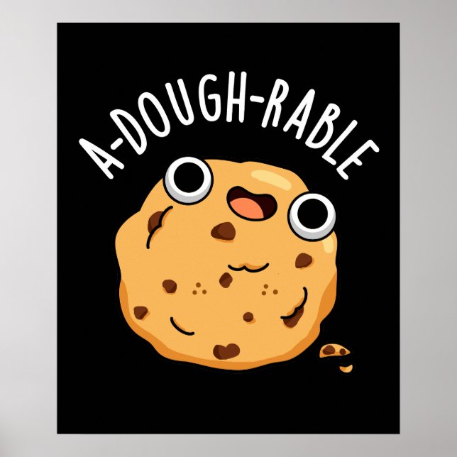 Poster A-pâte amusante à gâteau de biscuits foncé BG (Devant)