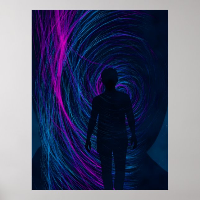 Poster  A person finds themselves lost in the algorithm (Devant)