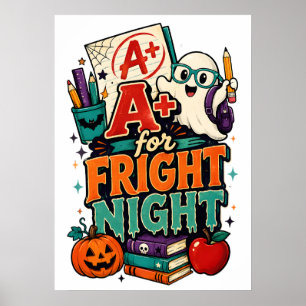 Poster A+ pour Fright Night – École effrayante Halloween