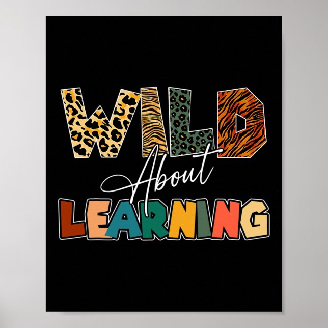 Poster À Propos Apprendre Leopard Enseignant Retour À L'É (Devant)