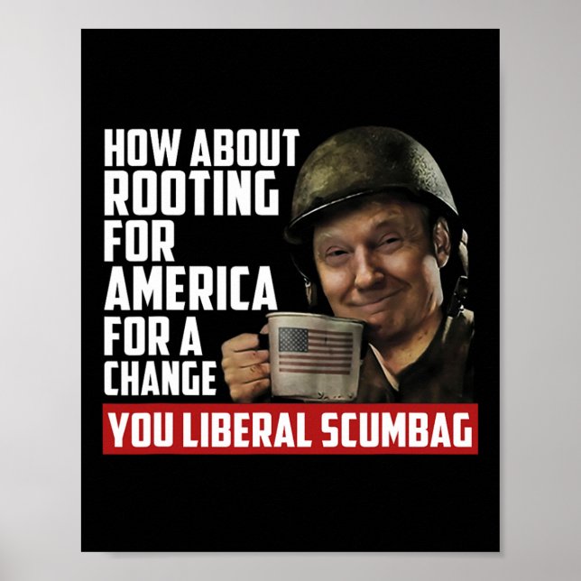 Poster A Propos De L'Amérique Pour Le Changement Anti-Lib (Devant)