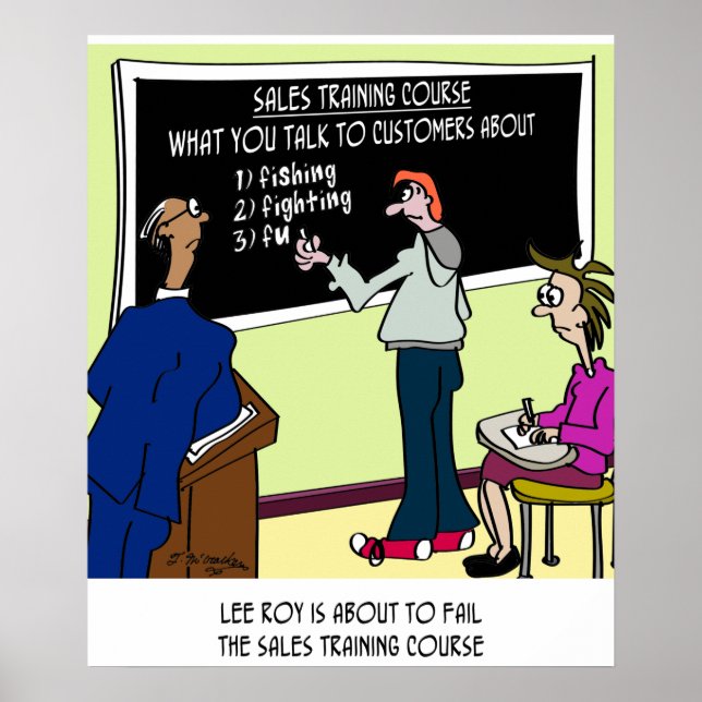 Poster À propos de quoi ne pas parler aux clients (Devant)