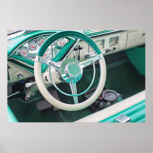 Poster A proximité : intérieur de voiture classique des a