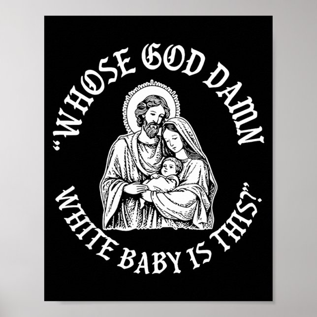 Poster À qui appartient ce bébé blanc de Dieu Funny Chris (Devant)
