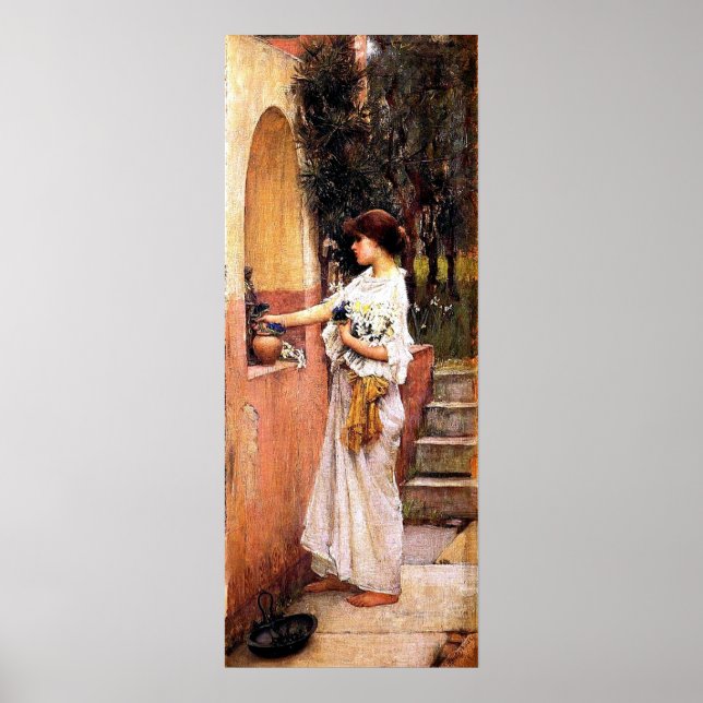 Poster A Roman Offering by John William Waterhouse (Devant)
